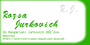 rozsa jurkovich business card